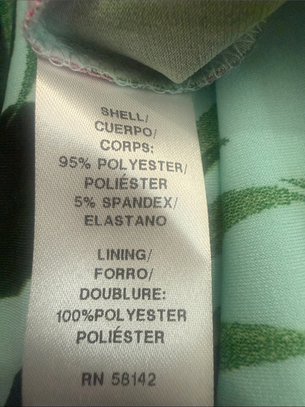 London Times Mint Green Tropical Hibiscus Handkerchief Dress 10 Vacation Cruise - Picture 8 of 8